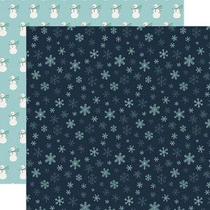 Carta Bella Papers - Snow Much Fun - Snowflakes - 2 Sheets