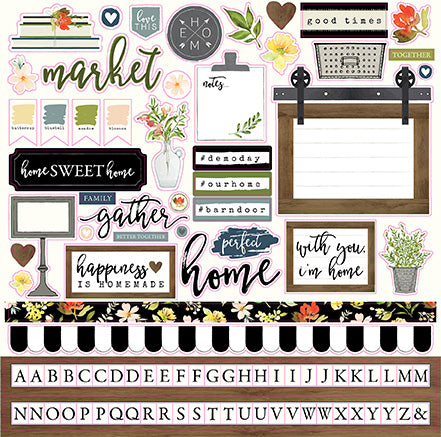 Carta Bella 12x12 Cardstock Stickers - Welcome Home - Elements