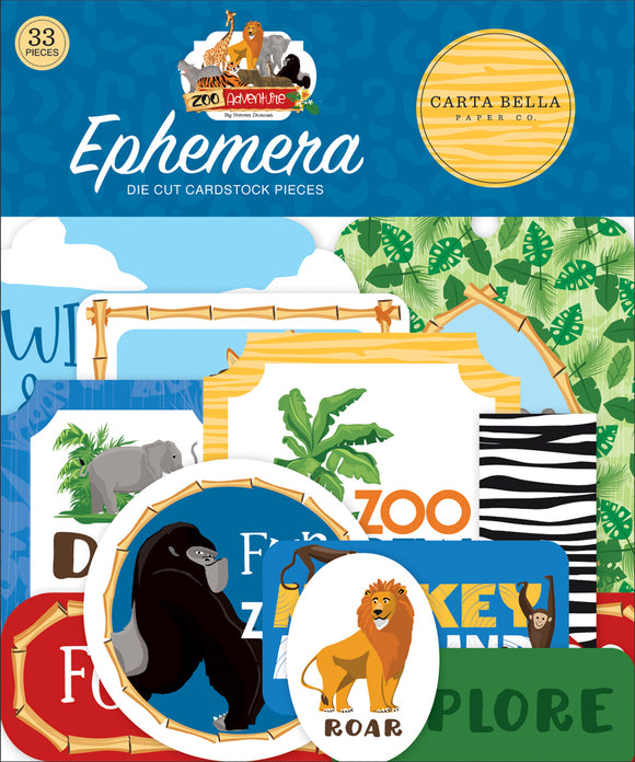 Carta Bella Ephemera Die-Cuts - Zoo Adventure