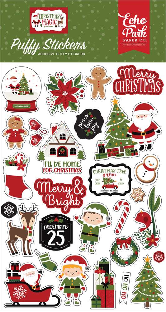 Echo Park Puffy 3D Stickers - Christmas Magic