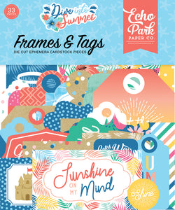 Echo Park Frames & Tags Die-Cuts - Dive Into Summer