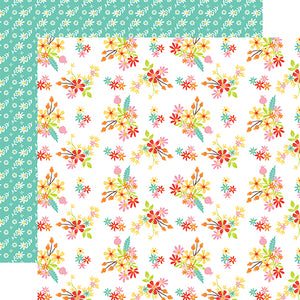 Echo Park Papers - Easter Wishes - Easter Flowers - 2 Sheets