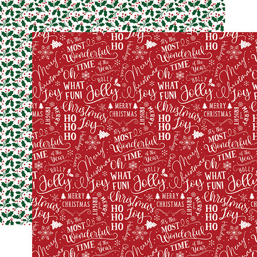 Echo Park Papers - A Gingerbread Christmas - Holiday Cheer - 2 Sheets