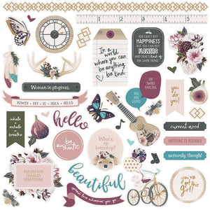Photo Play 12x12 Cardstock Stickers - Gypsy Rose - Elements