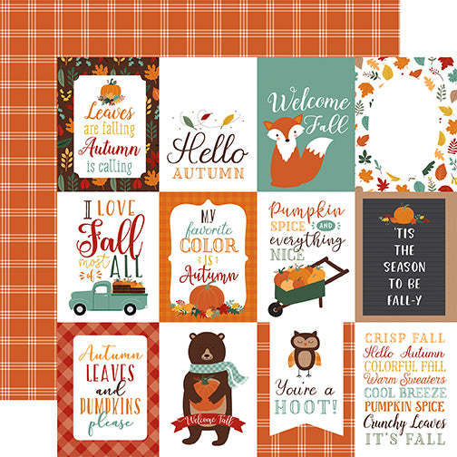 Echo Park Cut-Outs - Happy Fall - 3x4 Journaling Cards