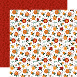 Echo Park Papers - Happy Fall - Fresh Fall Flowers - 2 Sheets