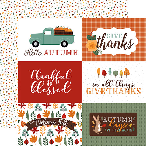 Echo Park Cut-Outs - Happy Fall - 6x4 Horizontal Journaling Cards