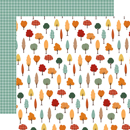 Echo Park Papers - Happy Fall - Fall Forest - 2 Sheets
