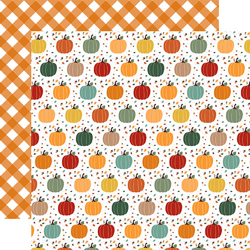 Echo Park Papers - Happy Fall - Pumpkin Spice - 2 Sheets
