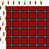 Echo Park Papers - Here Comes Santa Claus - Christmas Plaid - 2 Sheets