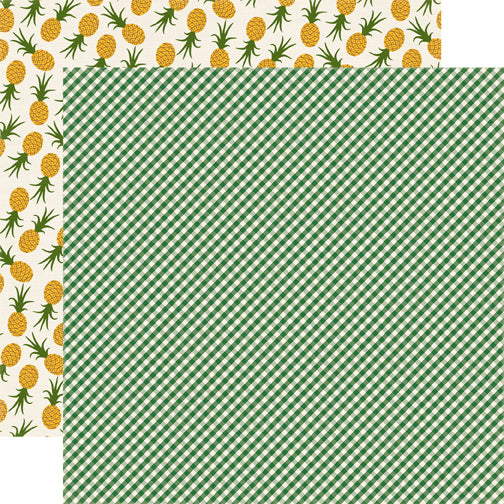 Echo Park Papers - Homegrown - Green Gingham - 2 Sheets