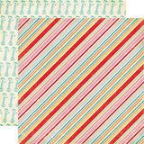 Echo Park Papers - Happiness Is Homemade - Pastry Stripes - 2 Sheets