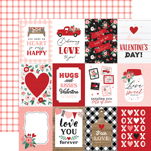 Echo Park Cut-Outs - Hello Valentine - 3x4 Journaling Cards