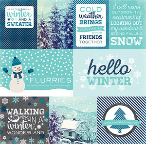 Echo Park Cut-Outs - Hello Winter - Journaling Cards