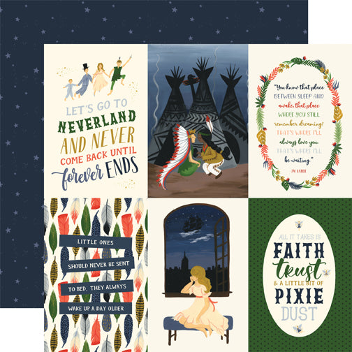 Echo Park Cut-Outs - Lost In Neverland - 4x6 Vertical Journaling Cards