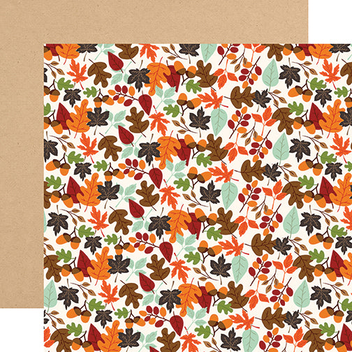 Echo Park Papers - My Favorite Fall - Falling Leaves - 2 Sheets