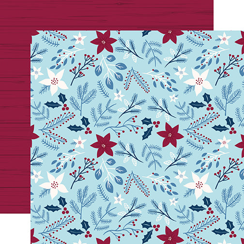 Echo Park Papers - My Favorite Winter - Winter Floral - 2 Sheets