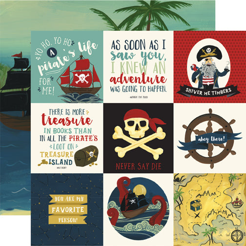 Echo Park Cut-Outs - Pirate Tales - 4x4 Journaling Cards