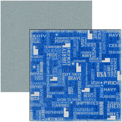 Reminisce Papers - Signature Series - Navy - USN - 2 Sheets