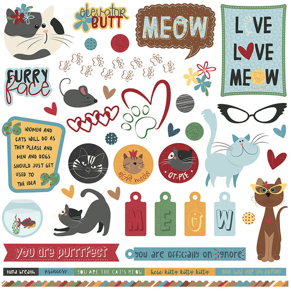 Photo Play 12x12 Cardstock Stickers - Roxie & Friends - Elements