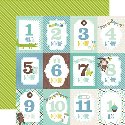 Echo Park Cut-Outs - Sweet Baby - Boy - Months Cards