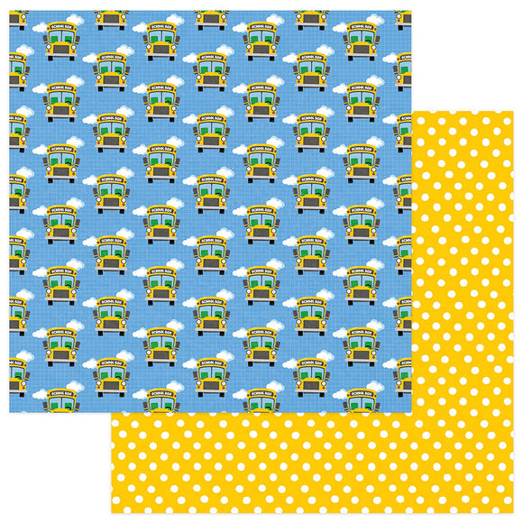 Photo Play Papers - School Days - Bus Stop - 2 Sheets