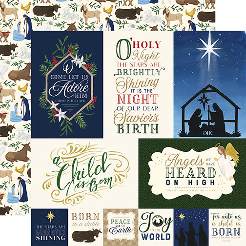 Echo Park Cut-Outs - Silent Night - Journaling Cards