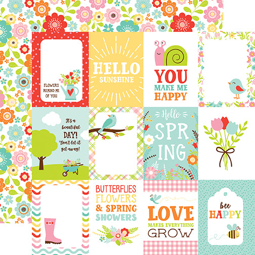 Echo Park Cut-Outs - Spring Fling - 3x4 Journaling Cards