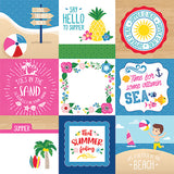 Echo Park Cut-Outs - I Love Summer - 4x4 Journaling Cards