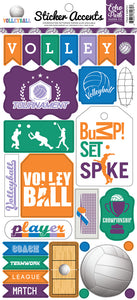 Echo Park Cardstock Stickers - Volleyball