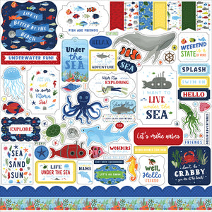 Echo Park 12x12 Cardstock Stickers - Under Sea Adventures