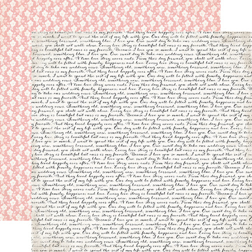 Echo Park Papers - Wedding Bliss - Wedding Script - 2 Sheets