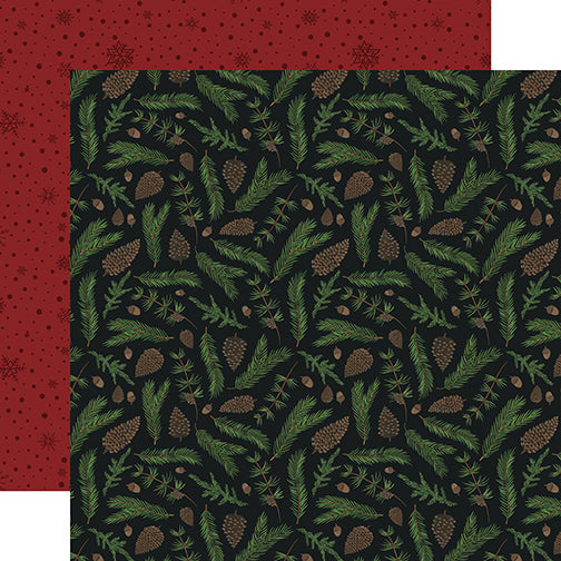 Echo Park Papers - Warm & Cozy - Pine Boughs - 2 Sheets