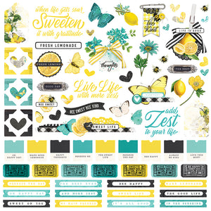 Simple Stories 12x12 Cardstock Stickers - Simple Vintage - Lemon Twist