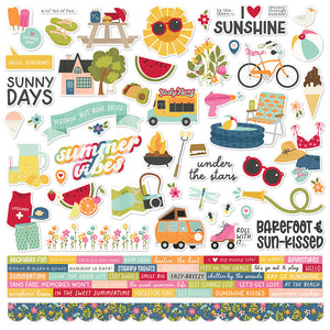 Simple Stories 12x12 Cardstock Stickers - Summer Lovin'
